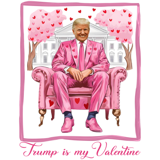 Trump, San Valentín, transferencia de calor, prensa y despega, sin camiseta, hecho a pedido