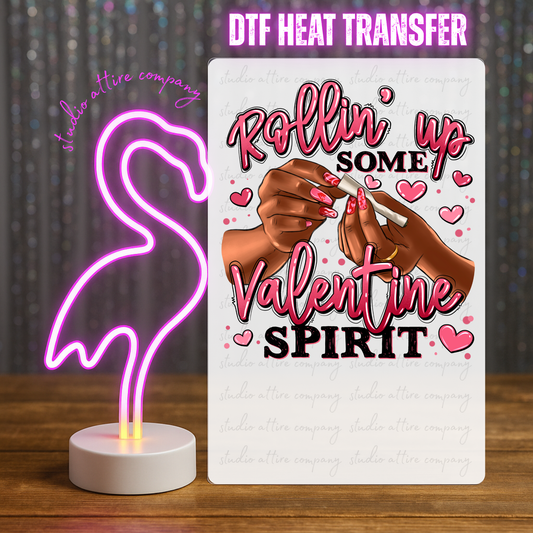 Rolling up some valentine spirit, Valentine, Heat transfer, Press and peel, Full color, Instant press, MTO