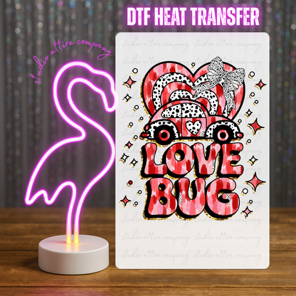 Love bug, Valentine, Heat transfer, Press and peel, Full color, Instant press, MTO
