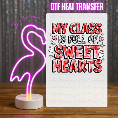 My class is full of sweet hearts, Valentine, Heat transfer, Press and peel, Full color, Instant press, MTO