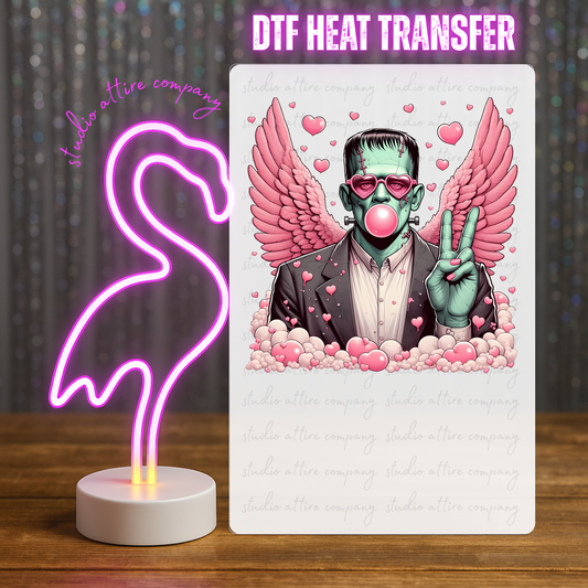 Frankie, Valentine, Heat transfer, Press and peel, Full color, Instant press, MTO