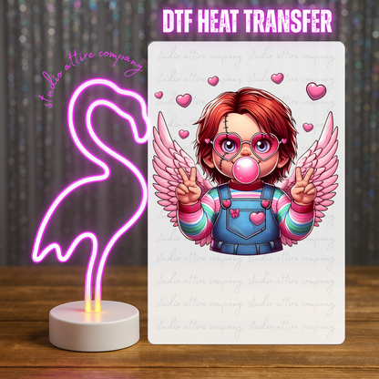 Chucky, Valentine, Heat transfer, Press and peel, Full color, Instant press, MTO