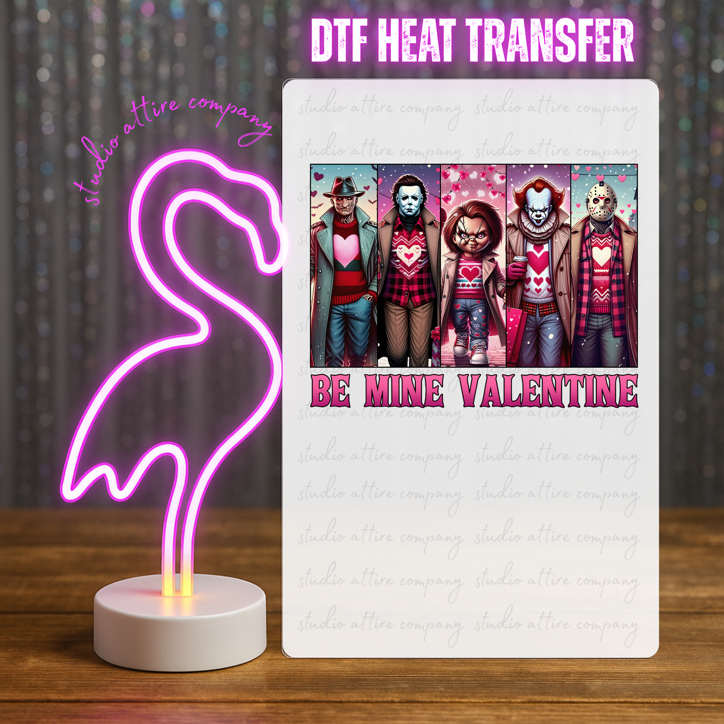 Be mine, Horror, Valentine, Heat transfer, Press and peel, Full color, Instant press, MTO, 1641