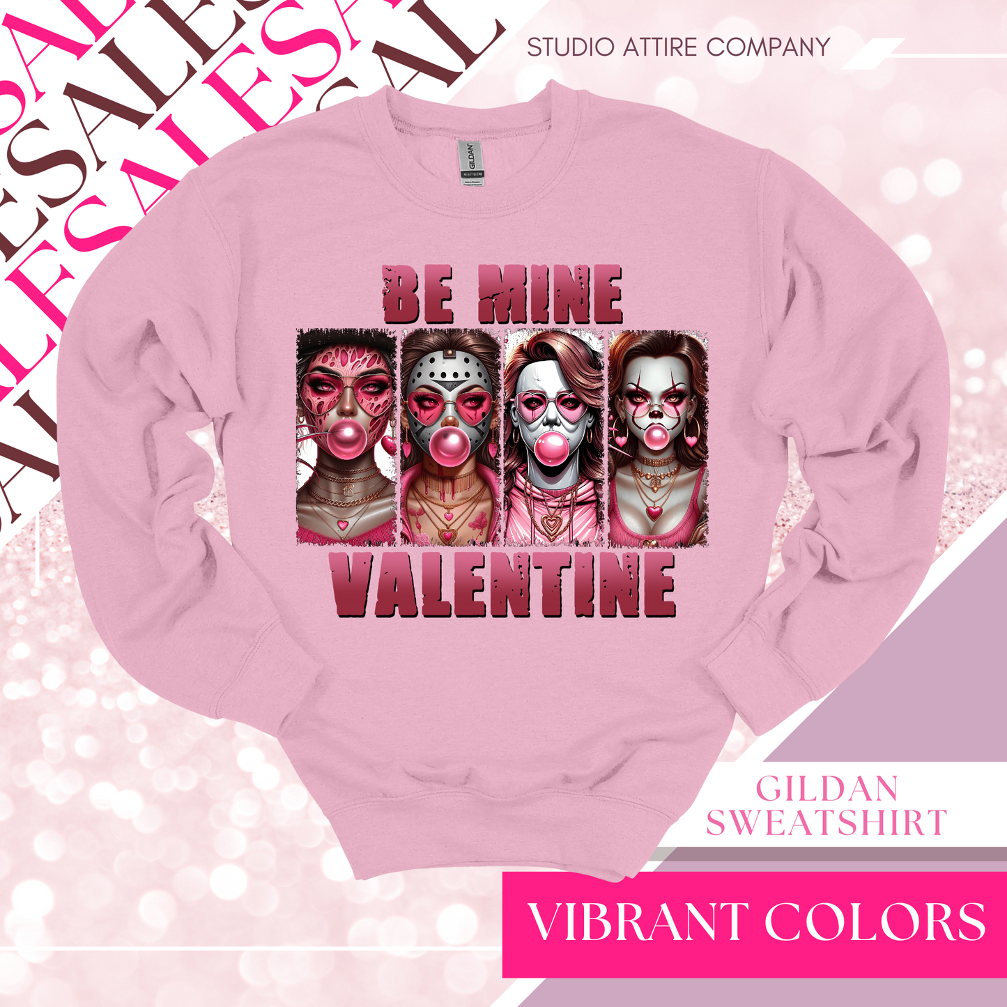 Be mine, Graphic sweatshirt, light pink, heat transfer, Valentine
