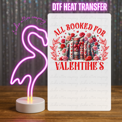 All booked, Valentine, Heat transfer, Press and peel, Full color, Instant press, MTO, 1645