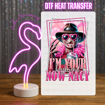 I'm your boyfriend now Nacy, Horror, Valentine, Heat transfer, Press and peel, Full color, Instant press, MTO, 1648
