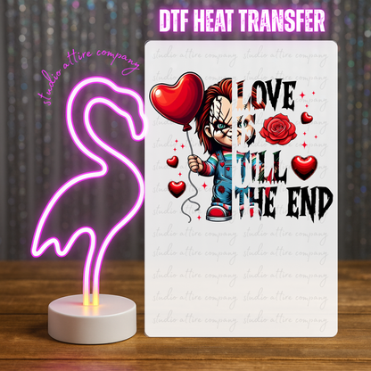 Chucky, Horror, Valentine, Heat transfer, Press and peel, Full color, Instant press, MTO, 1653
