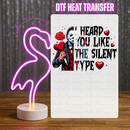 Michael, Horror, Valentine, Heat transfer, Press and peel, Full color, Instant press, MTO, 1655