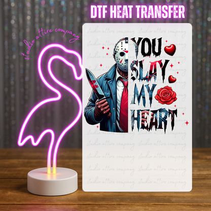 Jason, Horror, Valentine, Heat transfer, Press and peel, Full color, Instant press, MTO, 1657