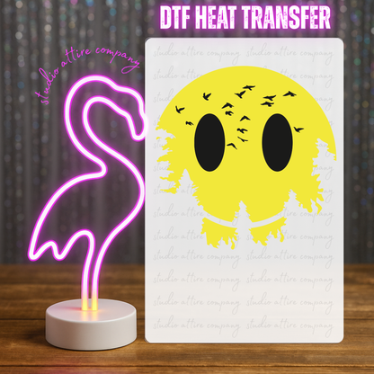 Smiley, DTF Heat Transfer, Press and peel, Full color, Instant press, MTO