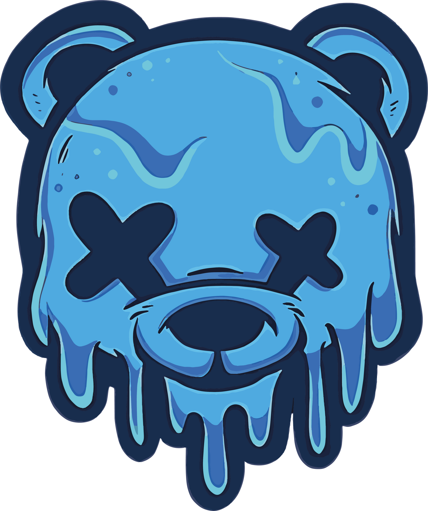 Blue bear, heat transfer, press and peel, no shirt, made to order