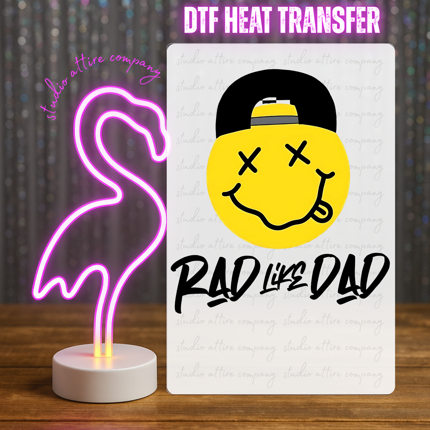 Rad like dad, DTF Heat Transfer, Press and peel, Full color, Instant press, MTO