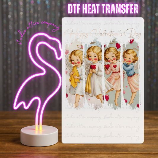 Angels, Valentine, Heat transfer, Press and peel, Full color, Instant press, MTO, 1722