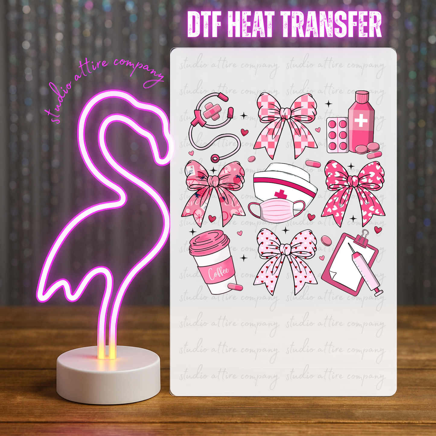 Nurse, Valentine, Heat transfer, Press and peel, Full color, Instant press, MTO, 1730