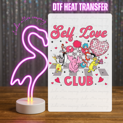 Self Love club, Valentine, Heat transfer, Press and peel, Full color, Instant press, MTO, 1732