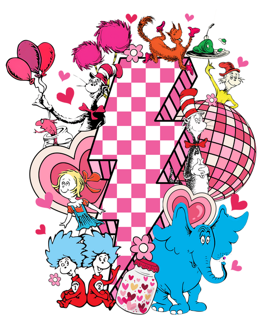 Character, valentine, heat transfer, press and peel, no shirt, made to order