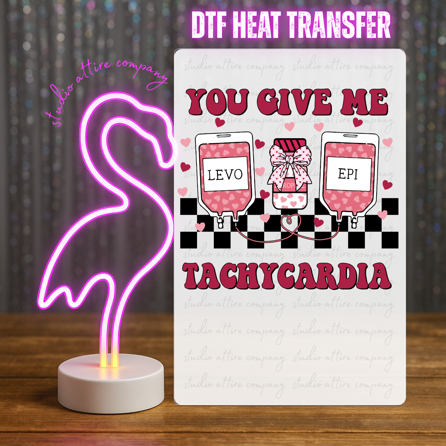 You give me tachycardia, Valentine, Heat transfer, Press and peel, Full color, Instant press, MTO, 1743