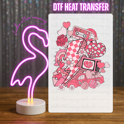 Retro Valentine, Heat transfer, Press and peel, Full color, Instant press, MTO, 1750