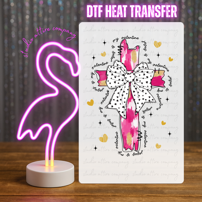Cross, Valentine, Heat transfer, Press and peel, Full color, Instant press, MTO, 1756
