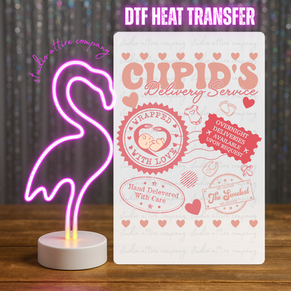 Cupids delivery service, Valentine, Heat transfer, Press and peel, Full color, Instant press, MTO, 1757