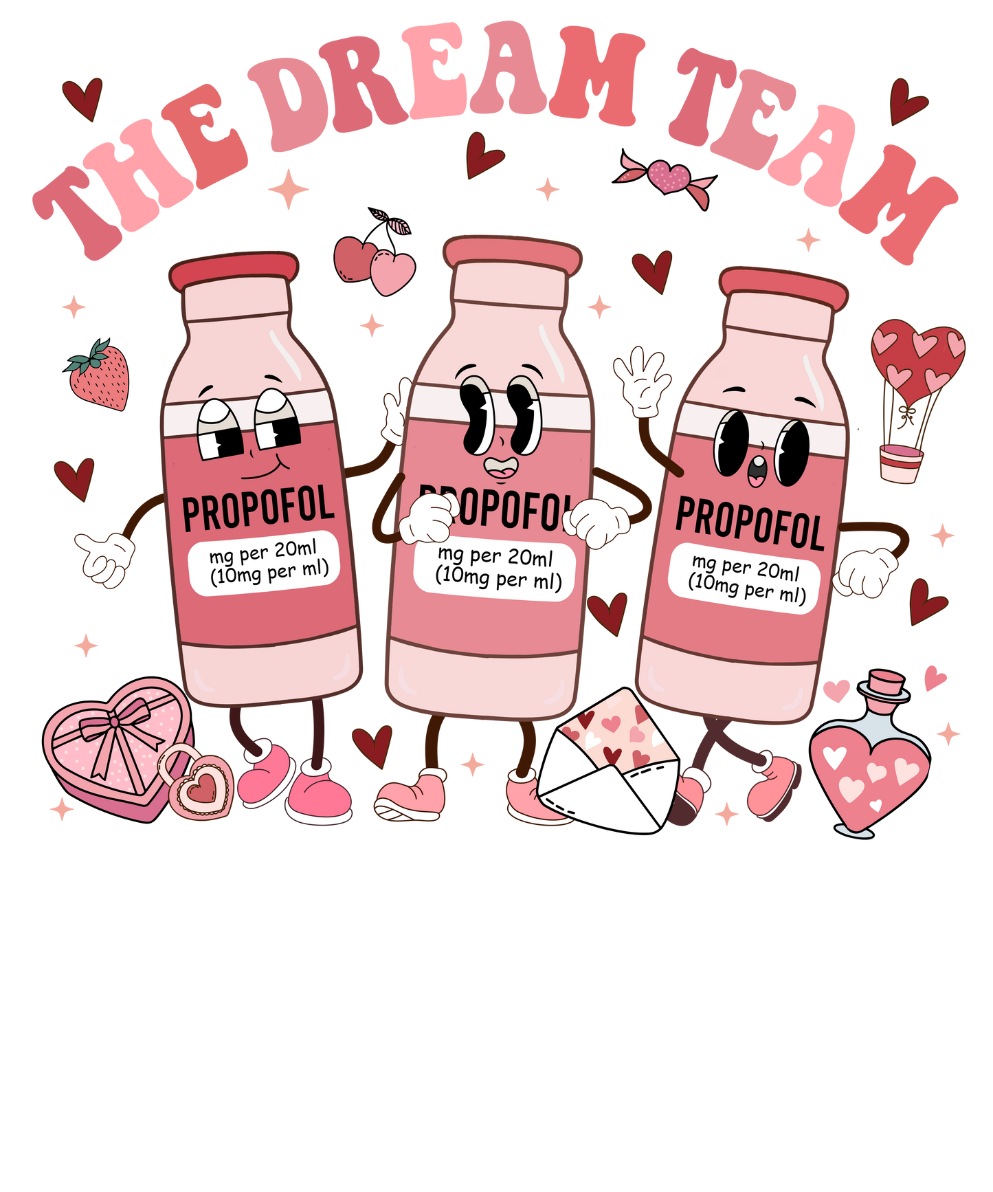 Dream team, valentine, heat transfer, press and peel, no shirt, made to order