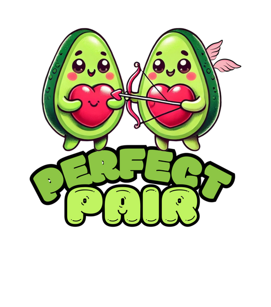 Perfect pair, valentine, heat transfer, press and peel, no shirt, made to order