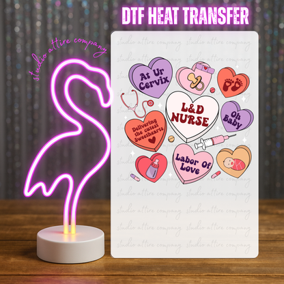 Nurse hearts, Heat transfer, Press and peel, Full color, Instant press, MTO, 1770