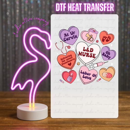 Nurse hearts, Heat transfer, Press and peel, Full color, Instant press, MTO, 1770