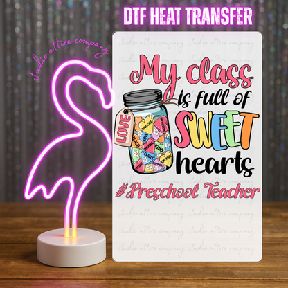 Class full of sweethearts, Heat transfer, Press and peel, Full color, Instant press, MTO, 1771