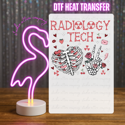 Radiology tech, Valentines, Heat transfer, Press and peel, Full color, Instant press, MTO, 1784