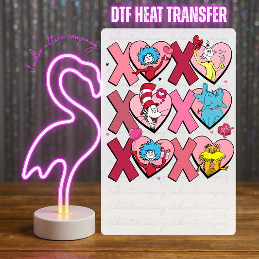 XOXO, Valentines, Heat transfer, Press and peel, Full color, Instant press, MTO, 1786