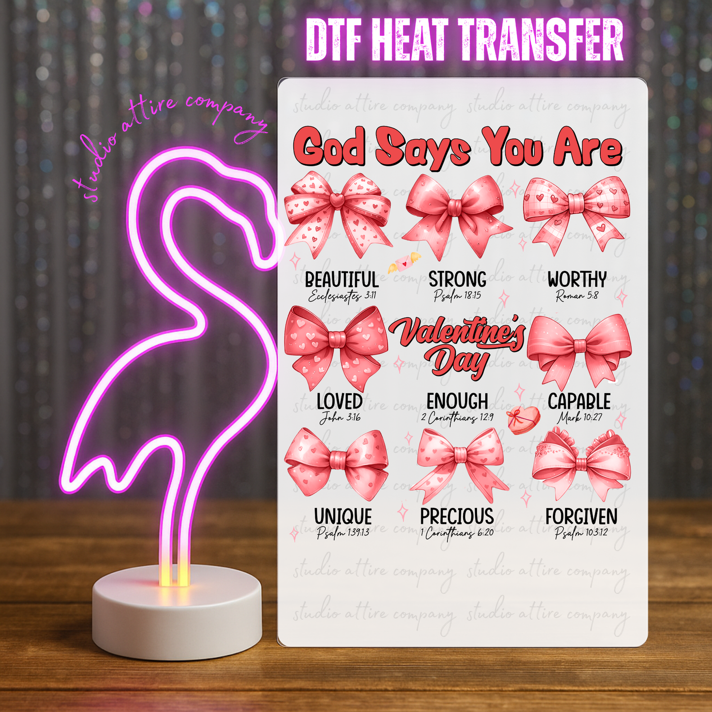 God says you are, Valentine, Heat transfer, Press and peel, Full color, Instant press, MTO, 1793