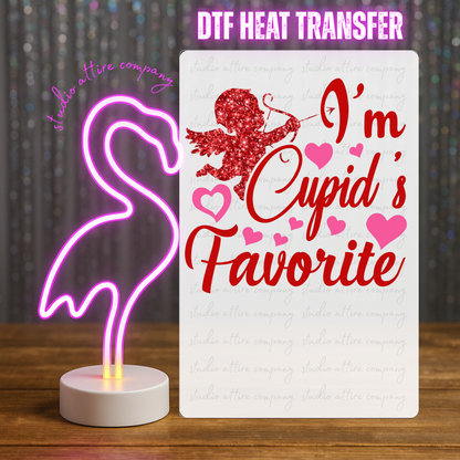 I'm cupids favorite, Valentine, Heat transfer, Press and peel, Full color, Instant press, MTO, 1850
