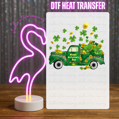 Truck, St. Patty's Day, DTF Heat Transfer, Press and peel, Full color, Instant press, MTO