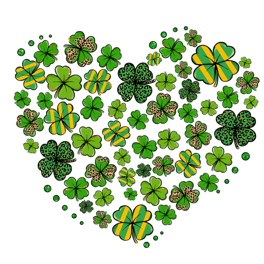 Heart, St. Patty, heat transfer, press and peel, no shirt, made to order