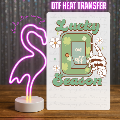 Lucky Season, St. Patty's Day, DTF Heat Transfer, Press and peel, Full color, Instant press, MTO