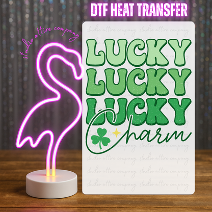 Lucky Charm, St. Patty's Day, DTF Heat Transfer, Press and peel, Full color, Instant press, MTO
