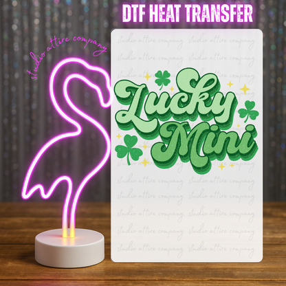 Lucky Mini, St. Patty's Day, DTF Heat Transfer, Press and peel, Full color, Instant press, MTO