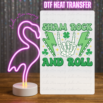 Sham Rock, St. Patty's Day, DTF Heat Transfer, Press and peel, Full color, Instant press, MTO