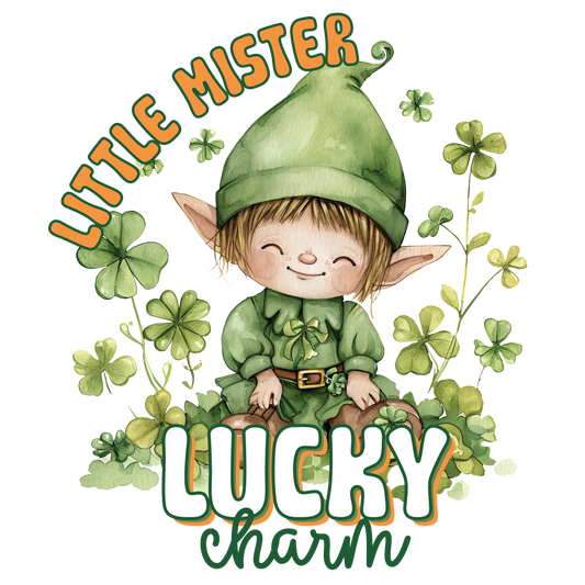 Little mister, St. Patty, heat transfer, press and peel, no shirt, made to order