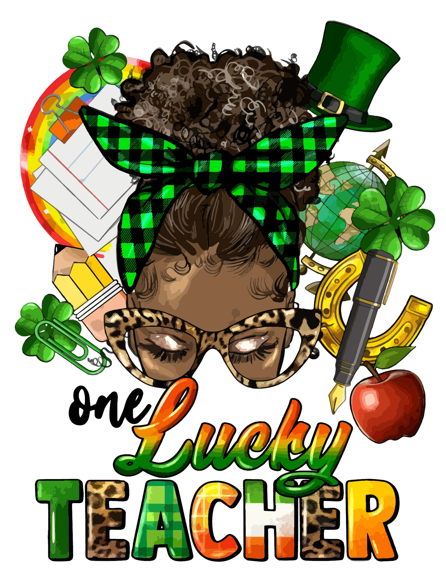 Teacher, St. Patty, heat transfer, press and peel, no shirt, made to order