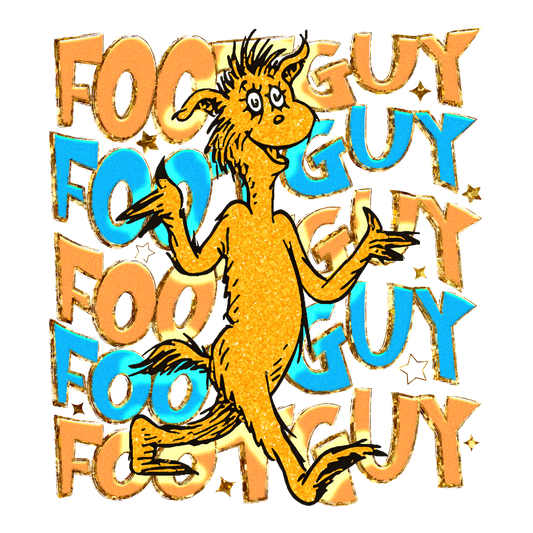 Foot guy, Character, heat transfer, press and peel, no shirt, made to order