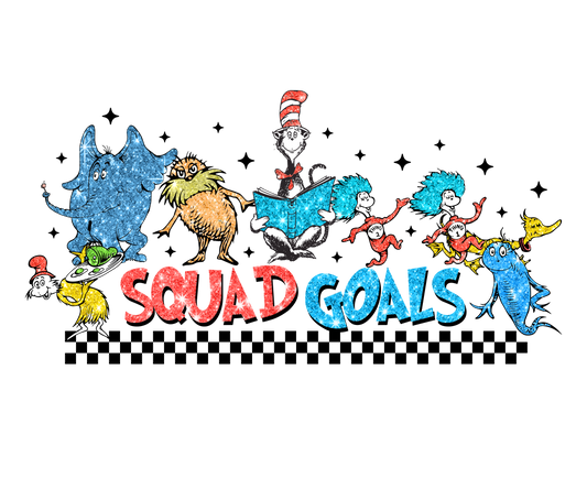 Squad goals, Character, heat transfer, press and peel, no shirt, made to order