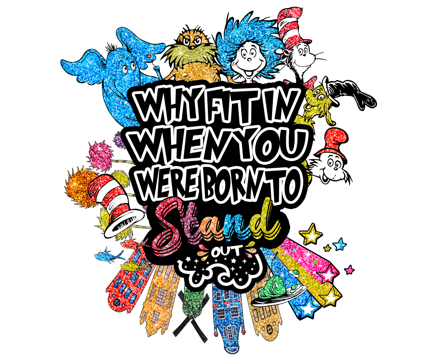 Stand out, Character, heat transfer, press and peel, no shirt, made to order