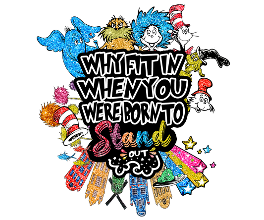 Stand out, Character, heat transfer, press and peel, no shirt, made to order