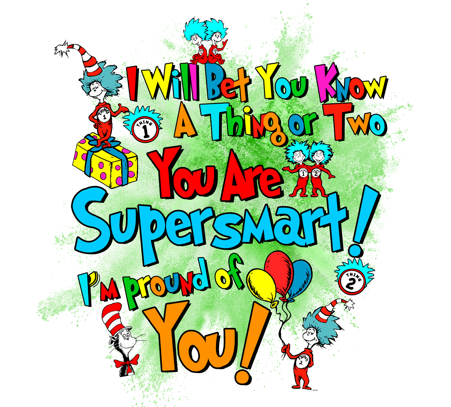 Supersmart, Character, heat transfer, press and peel, no shirt, made to order