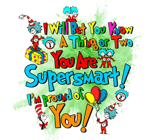 Supersmart, Character, heat transfer, press and peel, no shirt, made to order