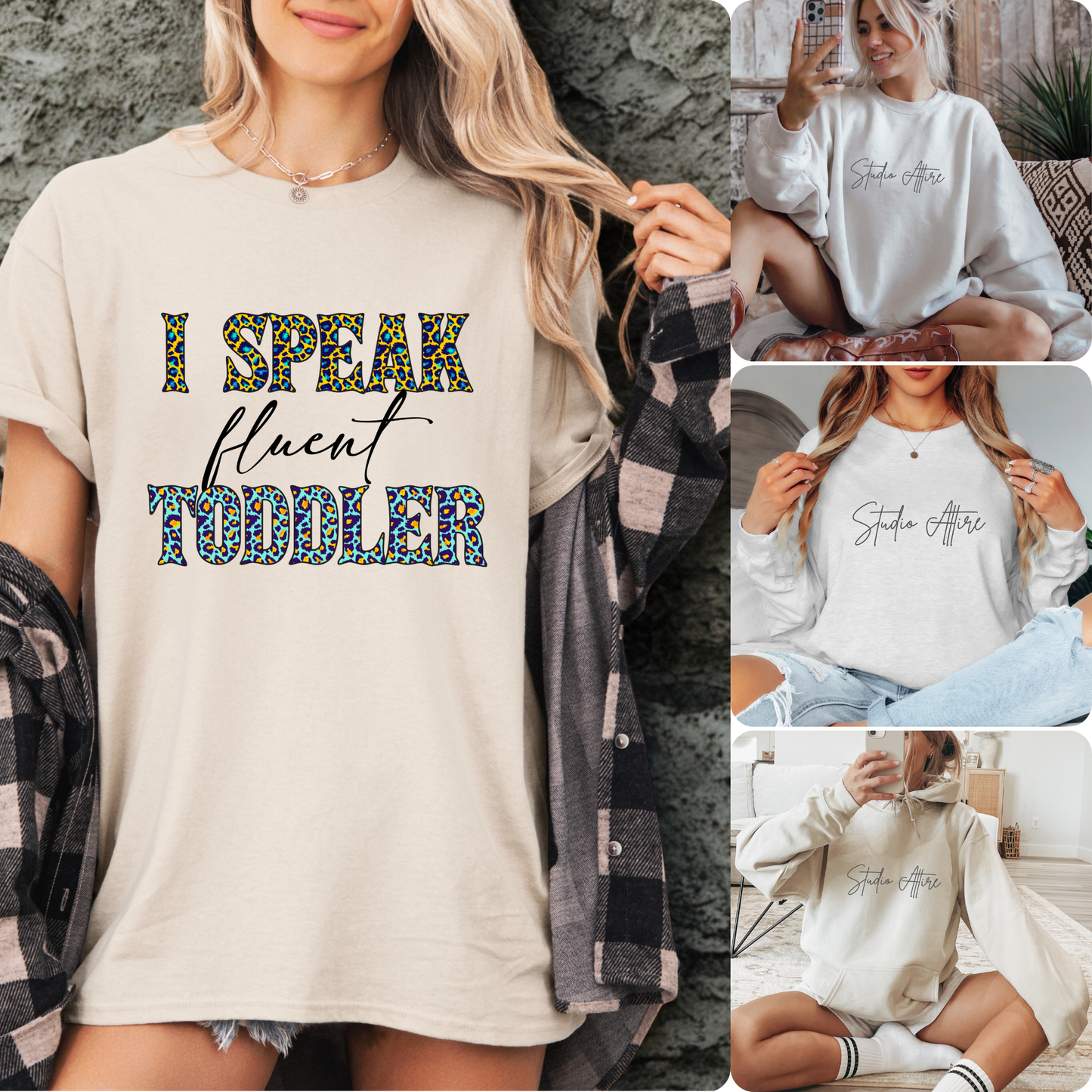 I speak fluent toddler, Graphic Apparel - 199