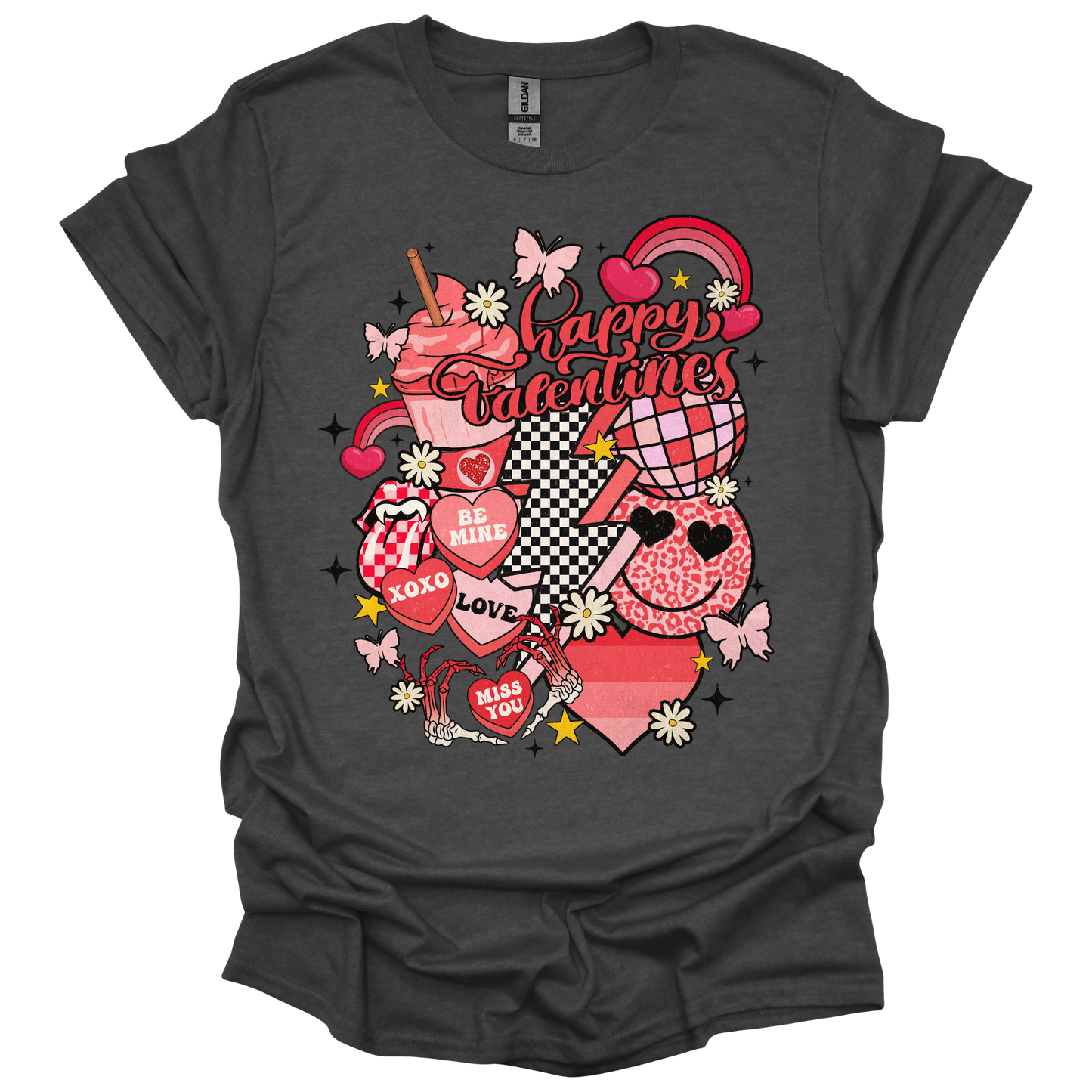 Día de San Valentín, camiseta, manga corta, estilo suave.