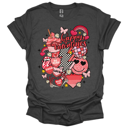 Día de San Valentín, camiseta, manga corta, estilo suave.